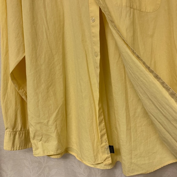 J Crew‎ Mens XL Yellow Cotton Long Sleeve Button Down Casual Shirt - Picture 12 of 14